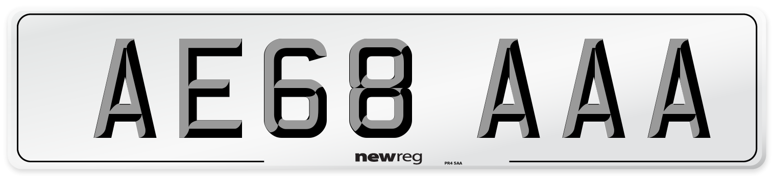AE68 AAA Number Plate from New Reg